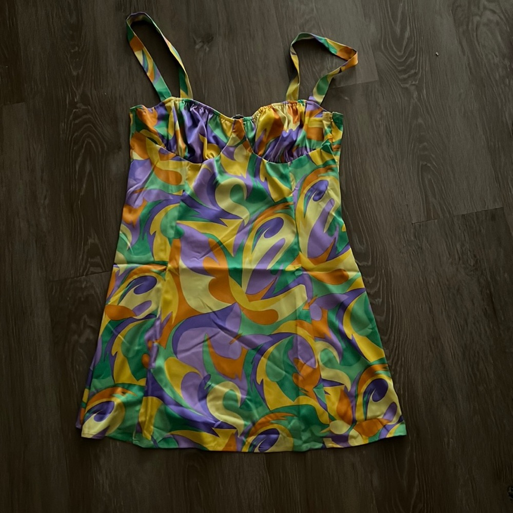Colorful print dress